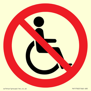 P914 Prohibition: No disabled access